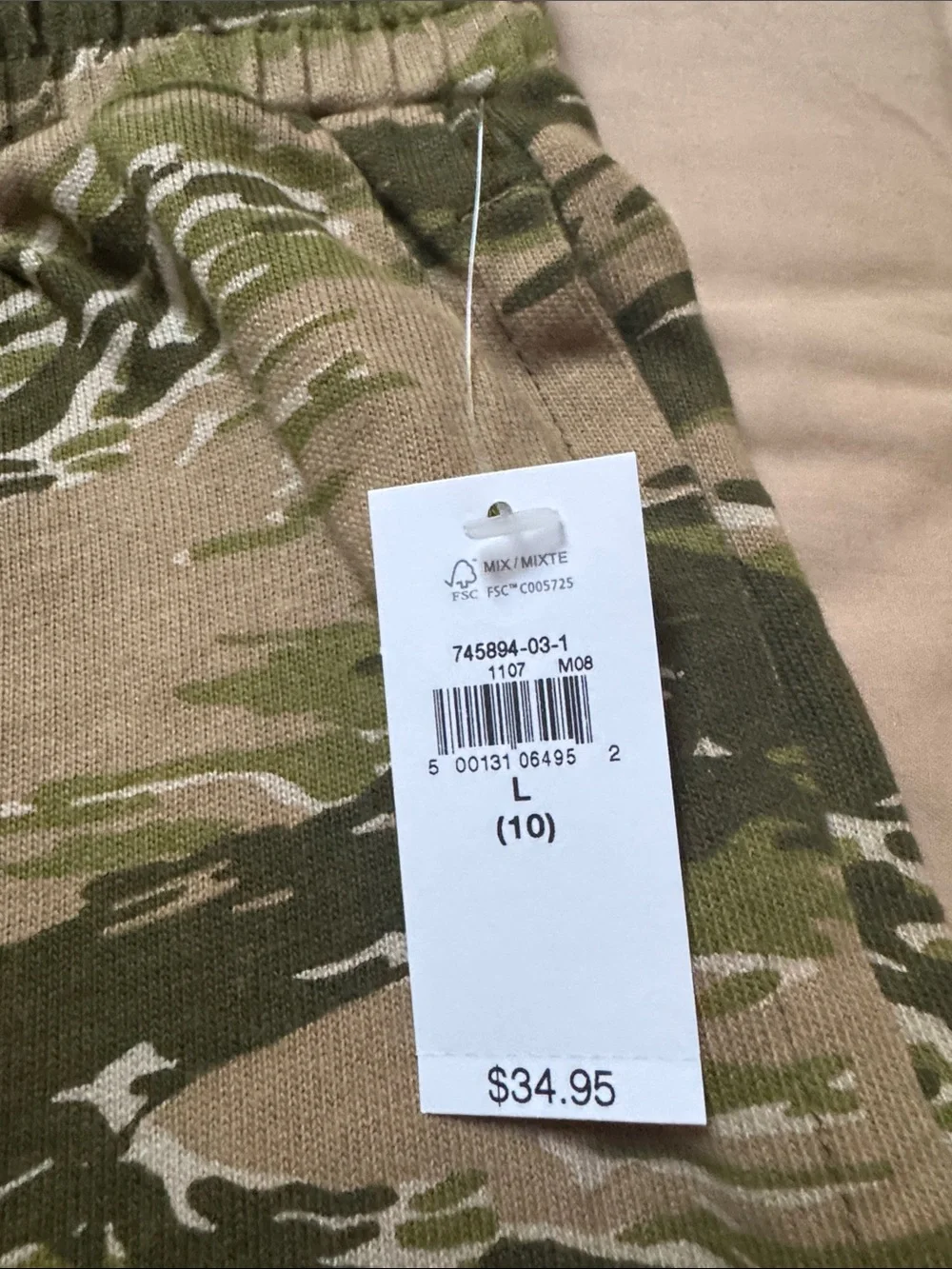 GAP Green and Tan Camo Elastic-Waist Kids Shorts